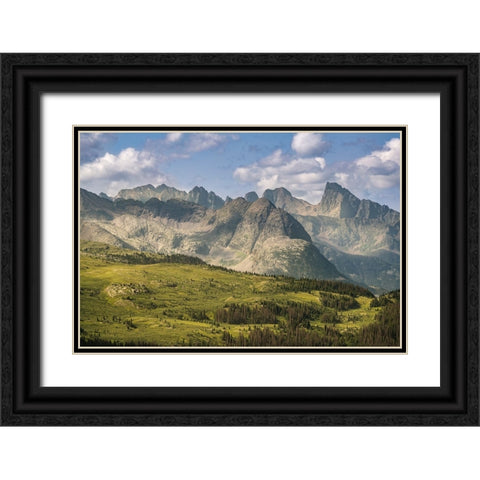 USA-Colorado-San Juan Mountains Mountain and valley landscape Black Ornate Wood Framed Art Print with Double Matting by Jaynes Gallery