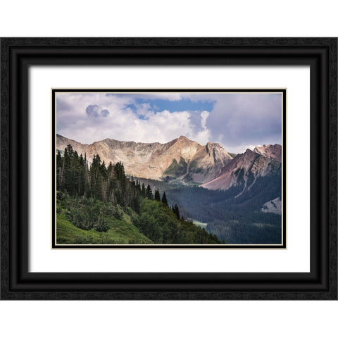 USA-Colorado-Gunnison National Forest Landscape with Avery Peak Black Ornate Wood Framed Art Print with Double Matting by Jaynes Gallery