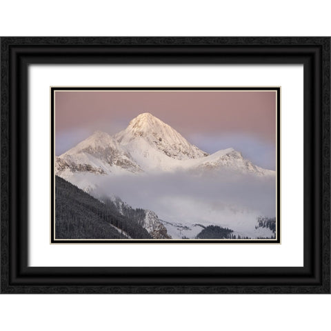 USA-Colorado-Uncompahgre National Forest Autumn sunrise on Wilson Peak Black Ornate Wood Framed Art Print with Double Matting by Jaynes Gallery
