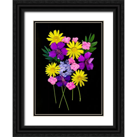 USA-Florida-Celebration-A bouquet of flowers Black Ornate Wood Framed Art Print with Double Matting by Looney, Hollice