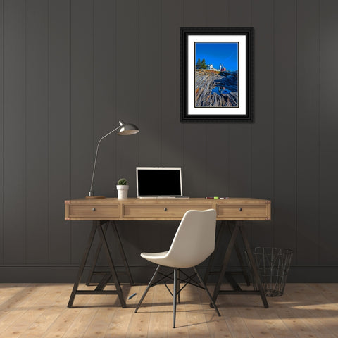 USA-New England-Maine-Pemaquid Point Lighthouse Black Ornate Wood Framed Art Print with Double Matting by Gulin, Sylvia