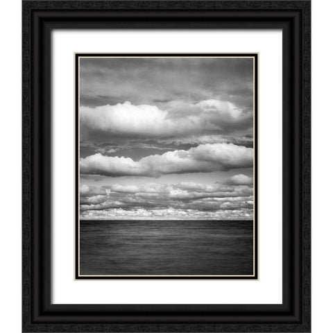 USA-Michigan-Mackinac Island Lake Huron Black Ornate Wood Framed Art Print with Double Matting by Collins, Ann