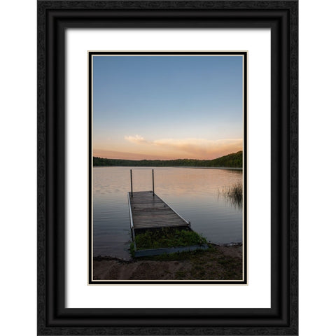 USA-Minnesota-La Salle Lake State Recreation Area boat launch Black Ornate Wood Framed Art Print with Double Matting by Hawkins, Peter