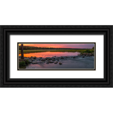 USA-Minnesota-Itasca State Park-Mississippi Headwaters Black Ornate Wood Framed Art Print with Double Matting by Hawkins, Peter