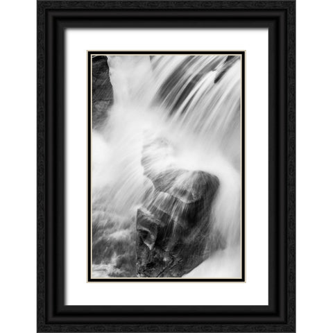 Sacred Dancing Cascade in McDonald Creek in Glacier National Park-Montana-USA Black Ornate Wood Framed Art Print with Double Matting by Haney, Chuck
