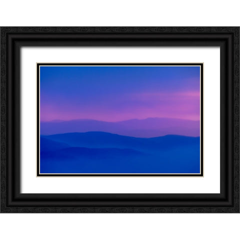 Wildfire smoke and clouds mixing-Stillwater State Forest near Whitefish-Montana-USA Black Ornate Wood Framed Art Print with Double Matting by Haney, Chuck