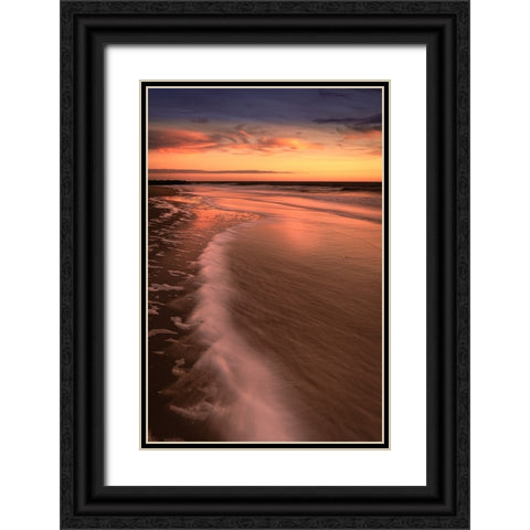 USA-New Jersey-Cape May National Seashore-Sunrise on ocean shore Black Ornate Wood Framed Art Print with Double Matting by Jaynes Gallery