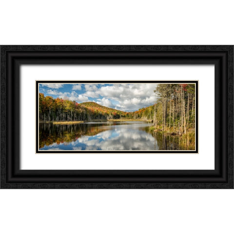 USA-New York-Adirondacks Autumn afternoon at Raquette Brook Black Ornate Wood Framed Art Print with Double Matting by Collins, Ann
