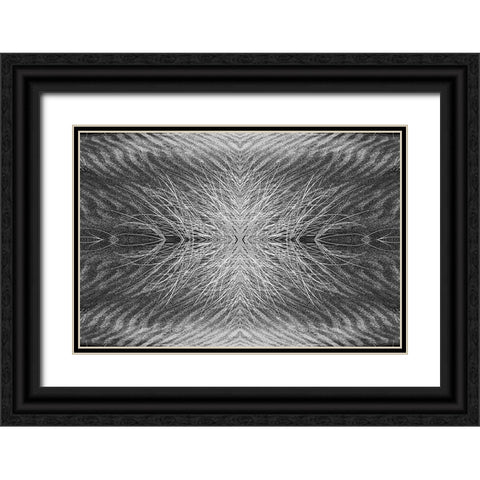 Grass pattern reflected and flipped-Bandon-Oregon Black Ornate Wood Framed Art Print with Double Matting by Jones, Adam