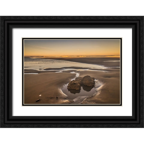Bandon Beach-Oregon Black Ornate Wood Framed Art Print with Double Matting by Ford, John