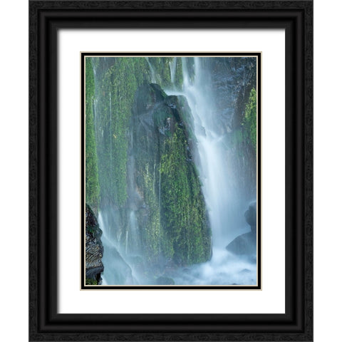 Oregon-Columbia River Gorge National Scenic Area-Lancaster Falls Black Ornate Wood Framed Art Print with Double Matting by Wild, Jamie and Judy