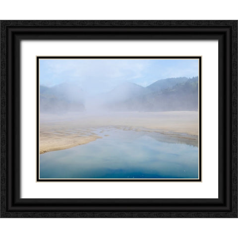 Oregon-Hug Point Foggy beach Black Ornate Wood Framed Art Print with Double Matting by Wild, Jamie and Judy