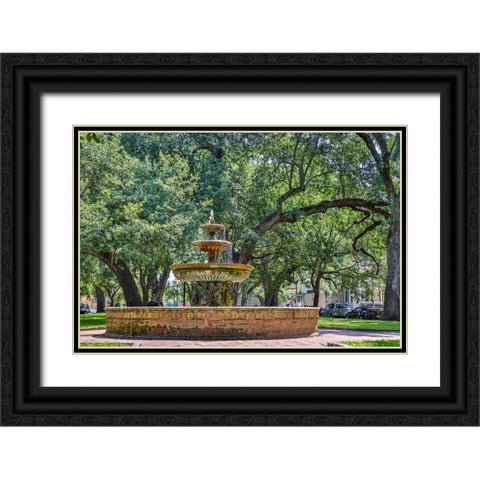 Usa-South Carolina-Charleston Black Ornate Wood Framed Art Print with Double Matting by Looney, Hollice