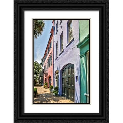 Usa-South Carolina-Charleston Black Ornate Wood Framed Art Print with Double Matting by Looney, Hollice