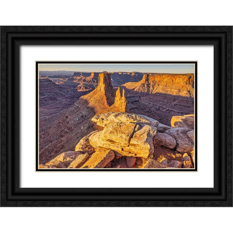 Dead Horse Point-Canyonlands National Park-Utah Black Ornate Wood Framed Art Print with Double Matting by Ford, John
