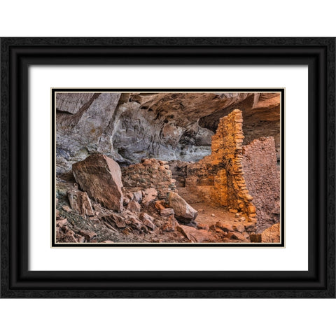 Little Westwater Ruin-Canyonlands National Park-Utah Black Ornate Wood Framed Art Print with Double Matting by Ford, John