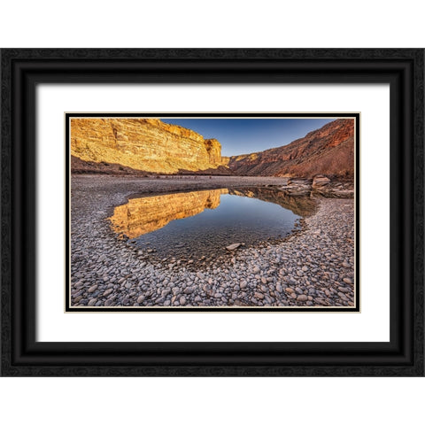 Pool-Colorado River-Moab-Utah Black Ornate Wood Framed Art Print with Double Matting by Ford, John