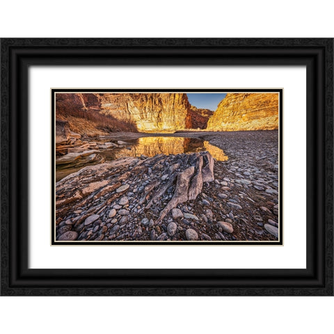 Pool-Colorado River-Moab-Utah Black Ornate Wood Framed Art Print with Double Matting by Ford, John
