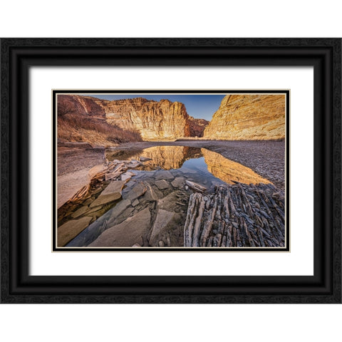 Pool-Colorado River-Moab-Utah Black Ornate Wood Framed Art Print with Double Matting by Ford, John