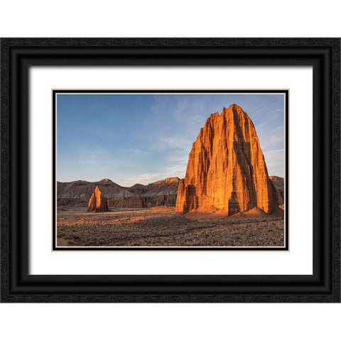 Temple of the Sun-Capitol Reef-Utah Black Ornate Wood Framed Art Print with Double Matting by Ford, John
