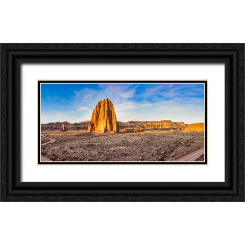 Temple of the Sun-Capitol Reef-Utah Black Ornate Wood Framed Art Print with Double Matting by Ford, John