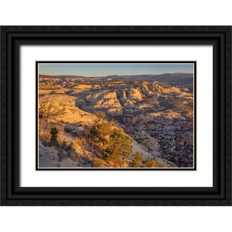 Slickrock-Escalante-Utah Black Ornate Wood Framed Art Print with Double Matting by Ford, John