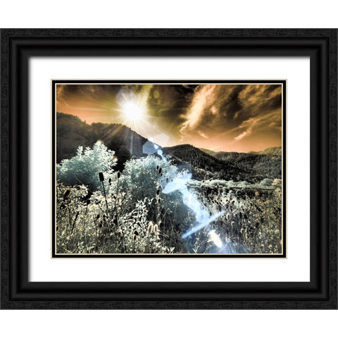 USA-Utah-Infrared of the Logan Pass area with sunrays Black Ornate Wood Framed Art Print with Double Matting by Eggers, Terry