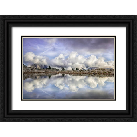 USA-Washington-Alpine Lakes Wilderness-Sunrise on Tank Lake Black Ornate Wood Framed Art Print with Double Matting by Jaynes Gallery