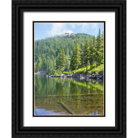 Washington State-Central Cascades-Mason Lake Black Ornate Wood Framed Art Print with Double Matting by Wild, Jamie and Judy