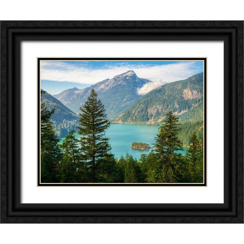 Washington State-Ross Lake National Recreation Area-Diablo Lake Black Ornate Wood Framed Art Print with Double Matting by Wild, Jamie and Judy