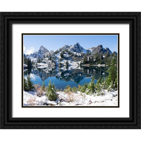 Washington State-Central Cascades Alpine Lakes Wilderness-Gem Lake Black Ornate Wood Framed Art Print with Double Matting by Wild, Jamie and Judy