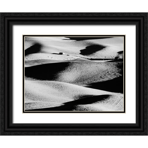 USA-Washington State-Palouse region-Rolling hills at Sunset Black Ornate Wood Framed Art Print with Double Matting by Eggers, Terry