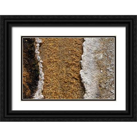 USA-Wyoming-Yellowstone National Park-Black Sand Basin-Volcanic hot water stream Black Ornate Wood Framed Art Print with Double Matting by Hopkins, Cindy Miller