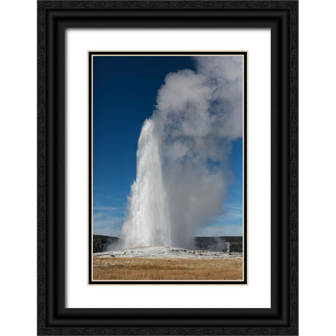Yellowstone National Park-USA-Old Faithful Black Ornate Wood Framed Art Print with Double Matting by Sienda, Jolly