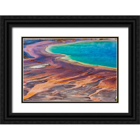 Yellowstone National Park-USA-Wyoming Grand Prismatic Spring-Midway Geyser Basin Black Ornate Wood Framed Art Print with Double Matting by Sienda, Jolly