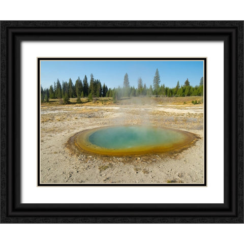 Wyoming- Yellowstone National Park. West Thumb Geyser Basin- Abyss Pool Black Ornate Wood Framed Art Print with Double Matting by Wild, Jamie and Judy