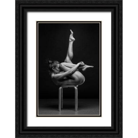 Bodyscape Black Ornate Wood Framed Art Print with Double Matting by Belovodchenko, Anton