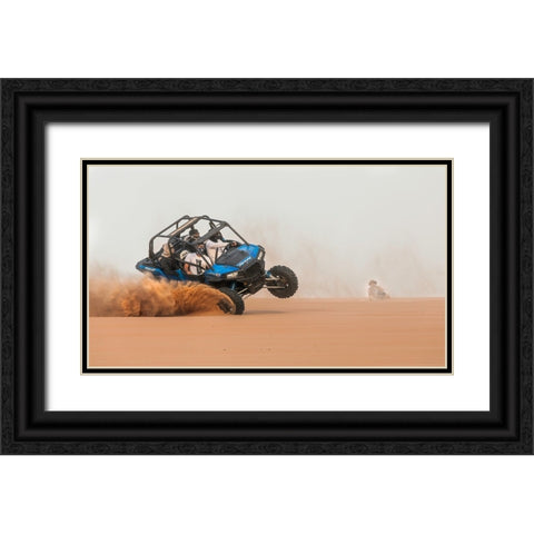 Drifting Black Ornate Wood Framed Art Print with Double Matting by Al Adwan, Rami