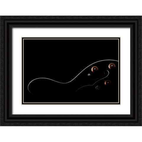 Sensualidad Musical Black Ornate Wood Framed Art Print with Double Matting by Marfanlo