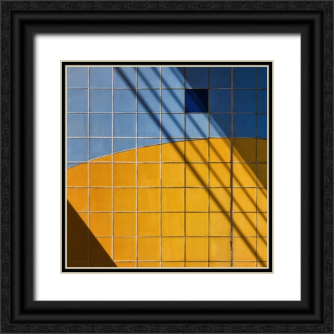 Square Shadow Black Ornate Wood Framed Art Print with Double Matting by van Maastricht, Henk