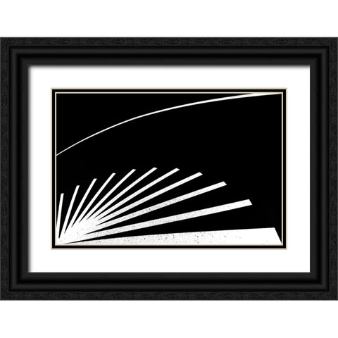 DonT Walk On The Cracks.... Black Ornate Wood Framed Art Print with Double Matting by Wride, Linda