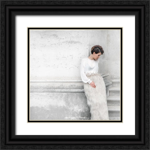 Humility Black Ornate Wood Framed Art Print with Double Matting by Claes, Gilbert