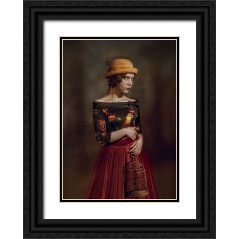 Untitled Black Ornate Wood Framed Art Print with Double Matting by Melik-Nubarova, Svetlana