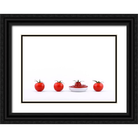 Product Black Ornate Wood Framed Art Print with Double Matting by Csontos, Stefan