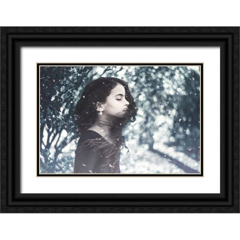 Free Spirit Black Ornate Wood Framed Art Print with Double Matting by Rozenzvig, Carmit