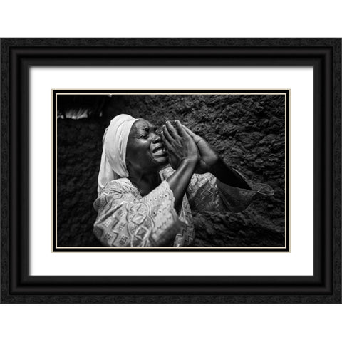 Imarika-To Be Stable-Breaking The Spell Black Ornate Wood Framed Art Print with Double Matting by Mirzaie, Foad