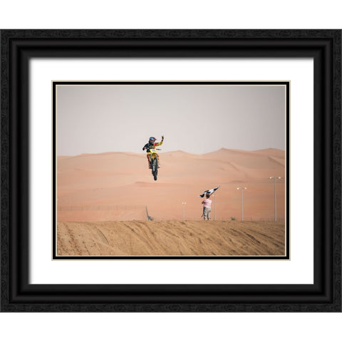 Vector Black Ornate Wood Framed Art Print with Double Matting by Al Adwan, Rami