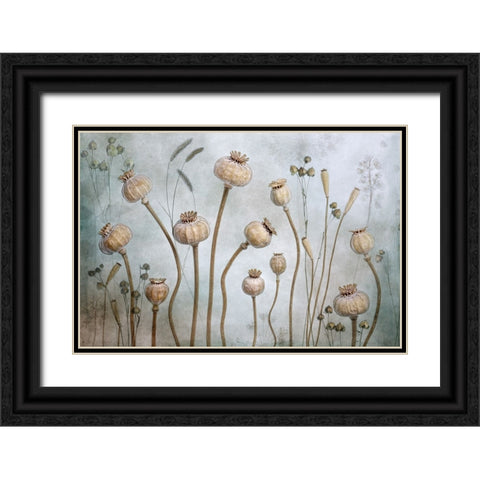 Papaver Black Ornate Wood Framed Art Print with Double Matting by Disher, Mandy
