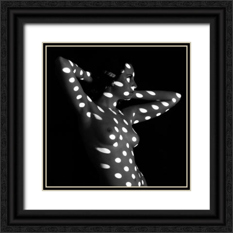 Nude Dots Black Ornate Wood Framed Art Print with Double Matting by Blasko, Jan