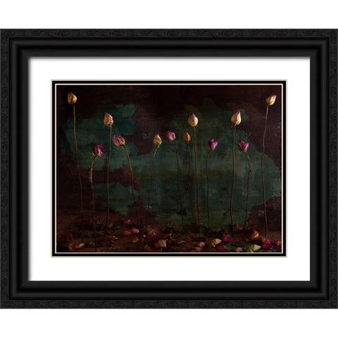 Lees Of Life Black Ornate Wood Framed Art Print with Double Matting by Nataly, Golubeva